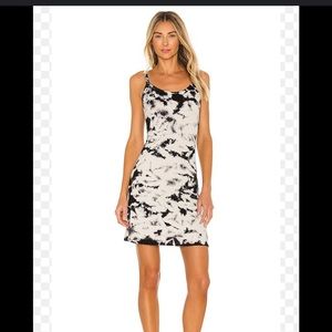 YEAR OF OURS Black Tie Dye Ribbed Tank SLEEP Dress Sz S